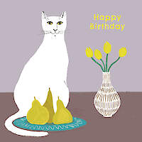 Cat and Birthday Pears
